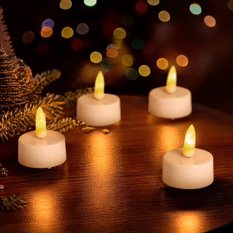 Pack 4 Velas LED Mini com Bateria Dahun