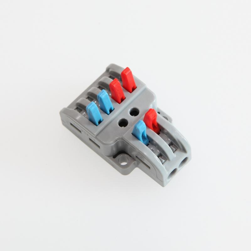 Pack 5 Conectores Rápido 2 Entradas e 4 Saídas SPL-42 para cabos eléctricos de 0,08-4mm²