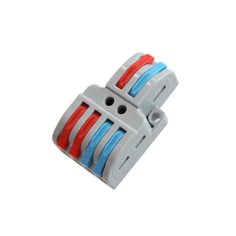 Pack 5 Conectores Rápido 2 Entradas e 4 Saídas SPL-42 para cabos eléctricos de 0,08-4mm²