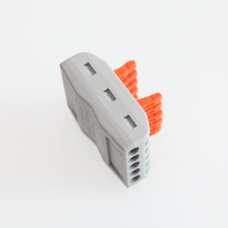 Pack 5 Conectores Rápido 5 Entradas e 5 Saídas SPL-5 para cabos eléctricos de 0,08-4mm²