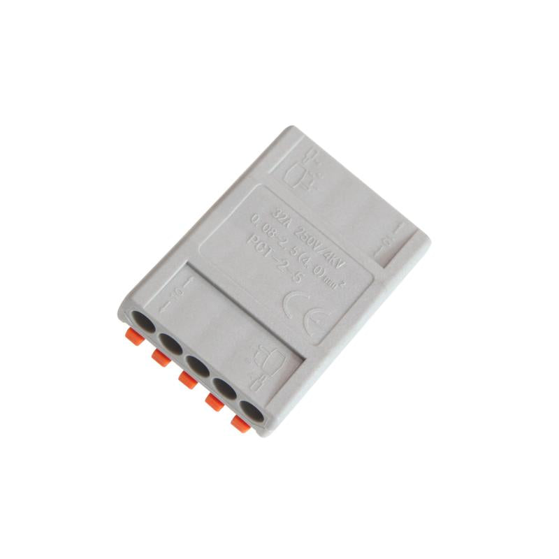 Pack 5 Conectores Rápido 5 Entradas e 5 Saídas SPL-5 para cabos eléctricos de 0,08-4mm²