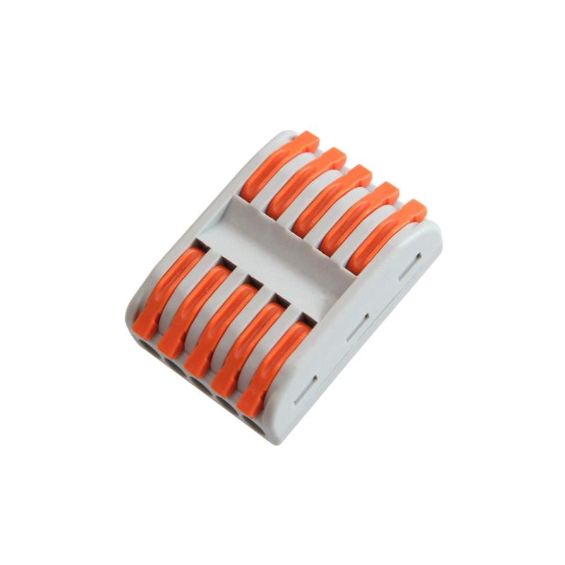 Pack 5 Conectores Rápido 5 Entradas e 5 Saídas SPL-5 para cabos eléctricos de 0,08-4mm²