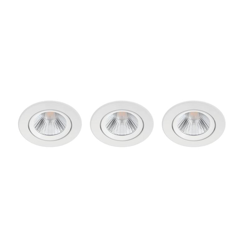 Pack de 3 Unidades Foco Downlight LED Regulável 5.5W PHILIPS Sparkle Corte Ø 70 mm