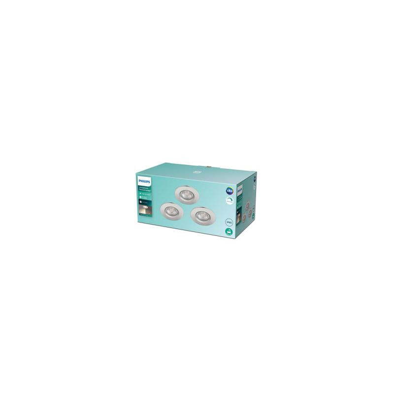 Pack de 3 Unidades Foco Downlight LED Regulável 5W PHILIPS Dive Corte Ø 70 mm