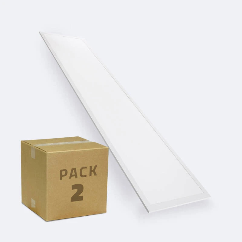 Pack 2 painéis LED 120 x 30 cm, 40 W, 4800 lm, Solid