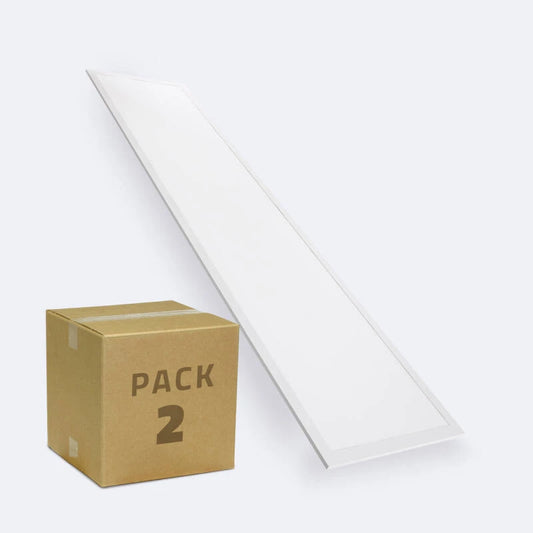 Pack 2 painéis LED 120 x 30 cm, 40 W, 4800 lm, Solid