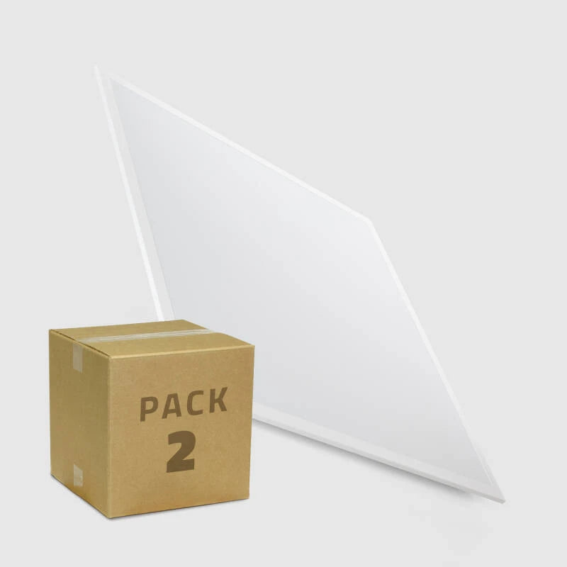 Pack 2 painéis LED 60x60 cm, 40 W, 4800 lm, Solid