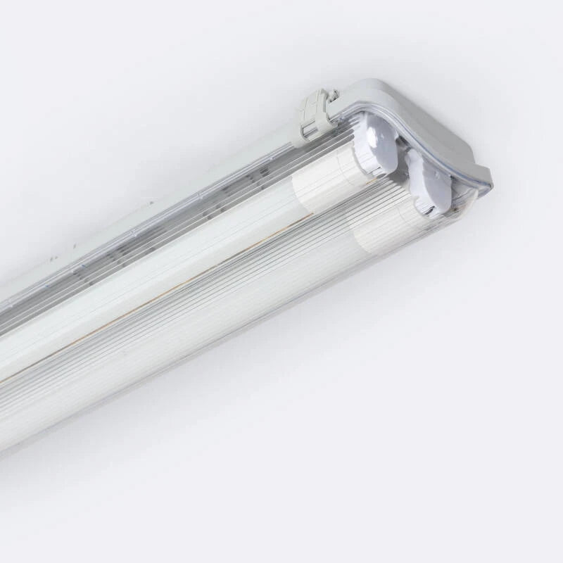 Armadura Hermética 120cm IP65 com dois Tubos LED Vidro 18W 140lm/W