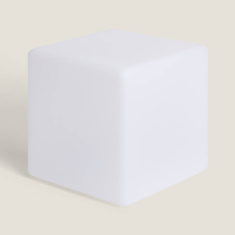 Cubo LED RGBW 30cm com Bateria Recarregável Solar + USB