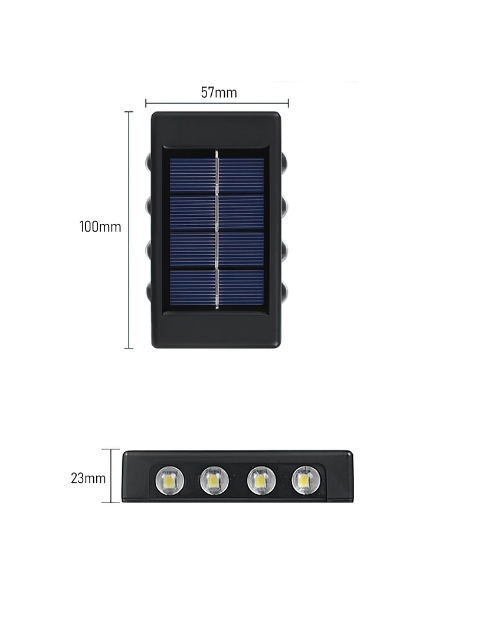 Luz LeD solar de parede com 8LED