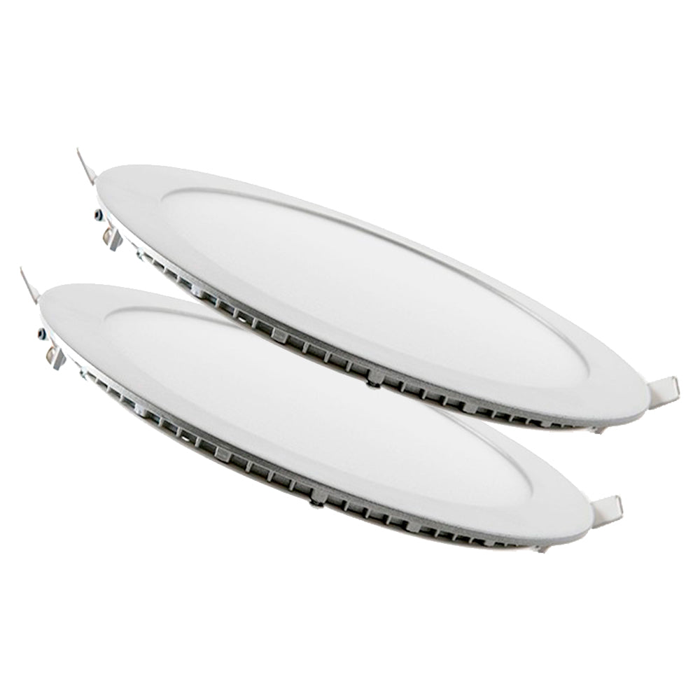 Pacote de 2 painéis LED 20W 2000Lm 6000ºK Circular 40.000H