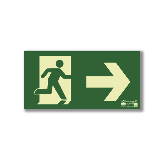 Etiqueta Seta Direita + Porta | Sinalização