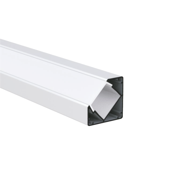 Perfil Alumínio 2M Branco Ângulo | LED