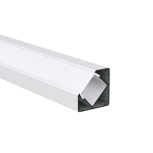 Perfil Alumínio 2M Branco Ângulo | LED