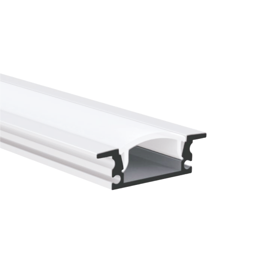 Perfil Alumínio 2M Branco Embutir | LED Profissional