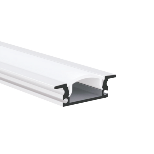 Perfil Alumínio 2M Branco Embutir | LED Profissional