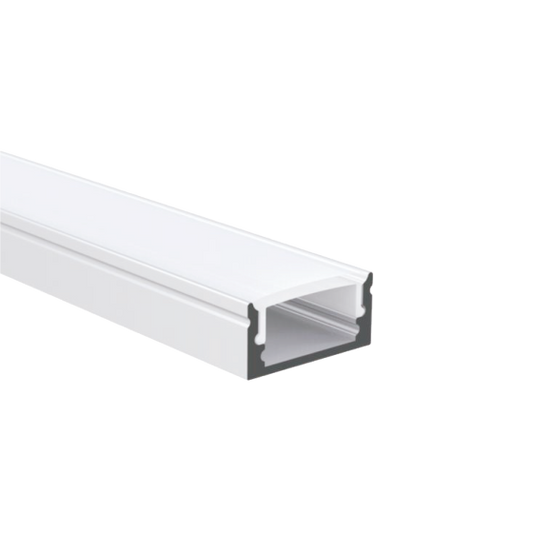 Perfil Alumínio 2M Branco Superfície LED | Dissipador