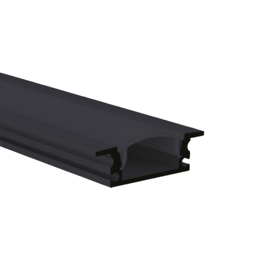 Perfil Alumínio 2M Preto Embutido | LED