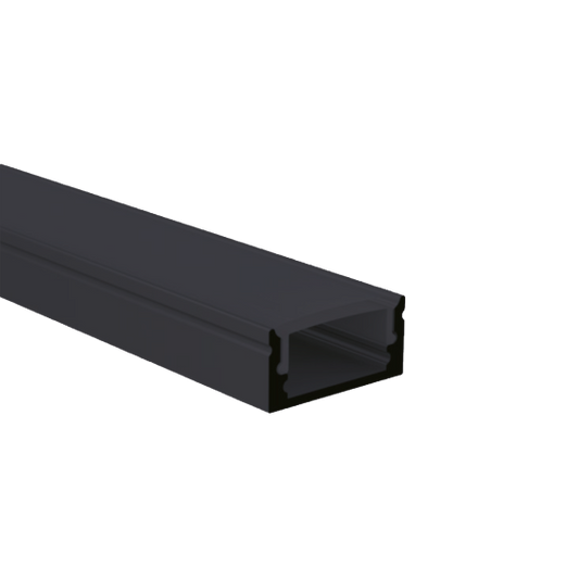 Perfil Alumínio Preto 2M Superfície | LED