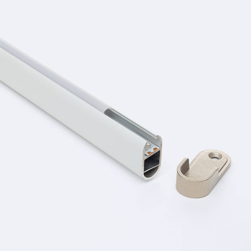 Perfil Alumínio Barra Pendurar Roupa para Armário para Fitas LED até 12 mm
