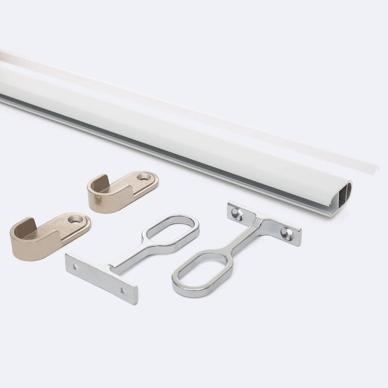 Perfil Alumínio Barra Pendurar Roupa para Armário para Fitas LED até 12 mm