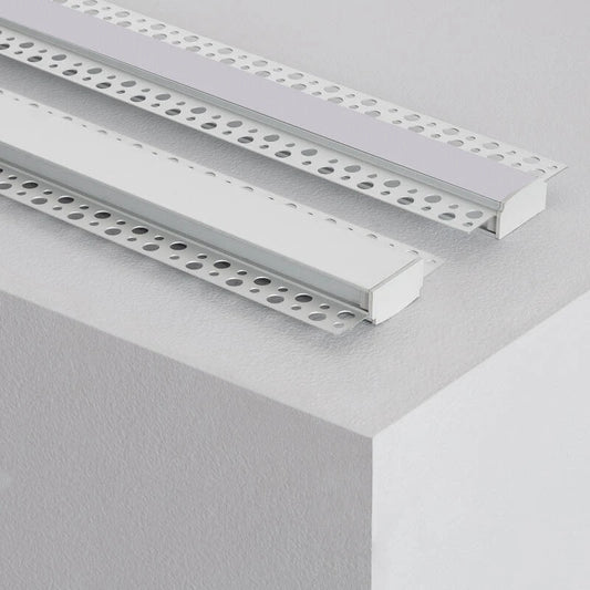 Perfil Alumínio Integração em Gesso / Pladur para Fita LED até 20 mm