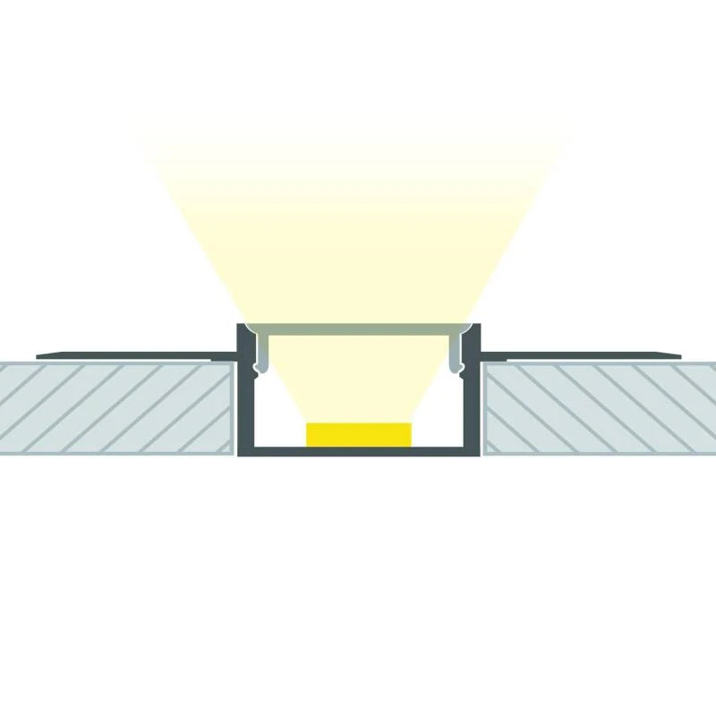 Perfil Alumínio Integração em Gesso / Pladur para Fita LED até 20 mm