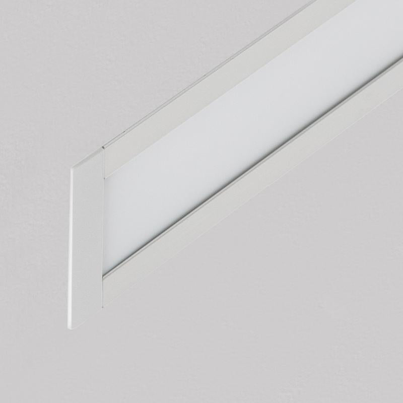 Perfil Alumínio Encastrável 1m com Luz Difusa para Fitas LED até 10 mm