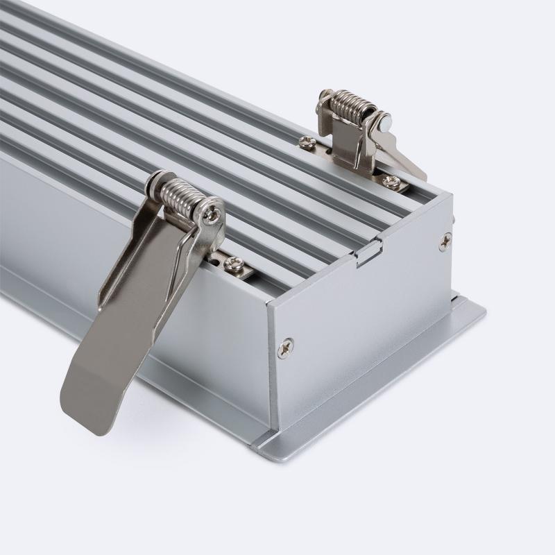 Perfil Alumínio Encastrável para Fita LED até 45 mm com Tampa Contínua