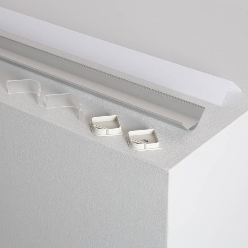 Perfil de Alumínio Esquina Triangular 2m para Fita LED até 20mm