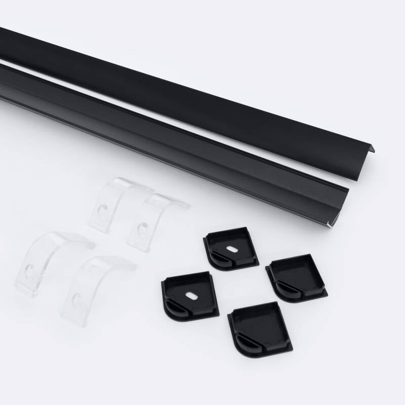 Perfil de Alumínio Esquina Triangular 2m para Fita LED até 20mm