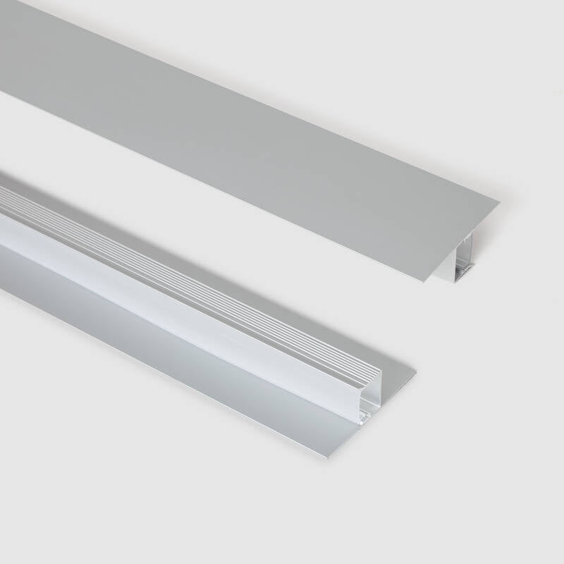 Perfil de Alumínio Integração em Parede/Teto para Fita LED até 15 mm com Tampa Contínua