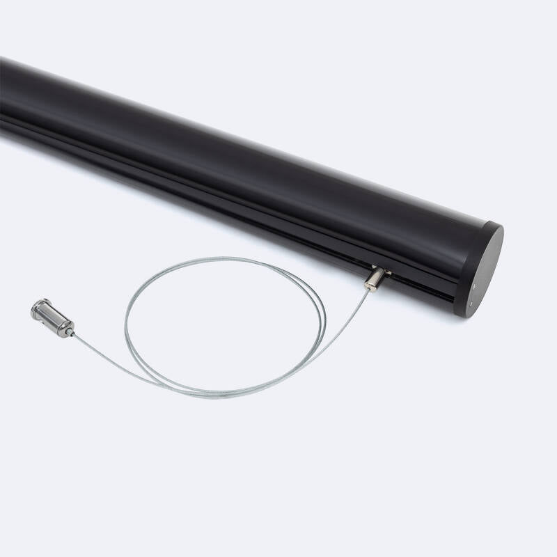 Perfil Alumínio Suspenso Redondo 2m para Fita LED hasta 22 mm