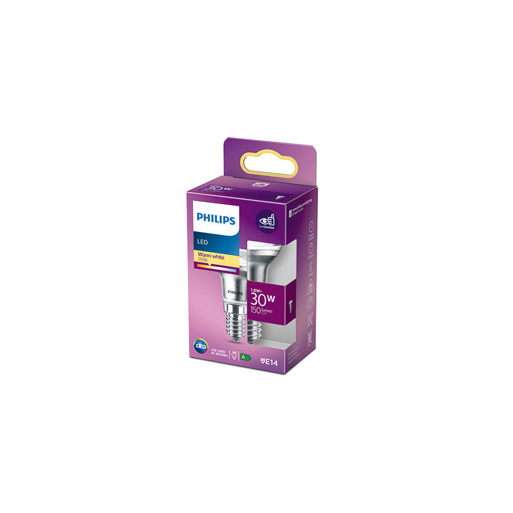 Lâmpada LED Philips E14 R39 1.8W 190Lm 2700K