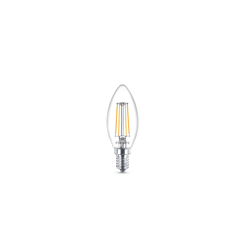 Pacote 2 Lâmpada LED Philips E14 B35 4.3W 470Lm 2700K
