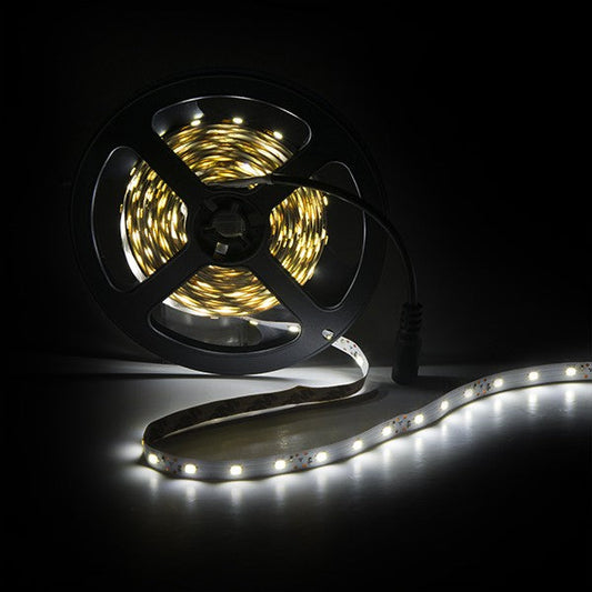 Faixa de 300 LEDs 24W 1.200Lm CRI85 6000ºK SMD3528 12VDC x5M 40.000H-Branco
