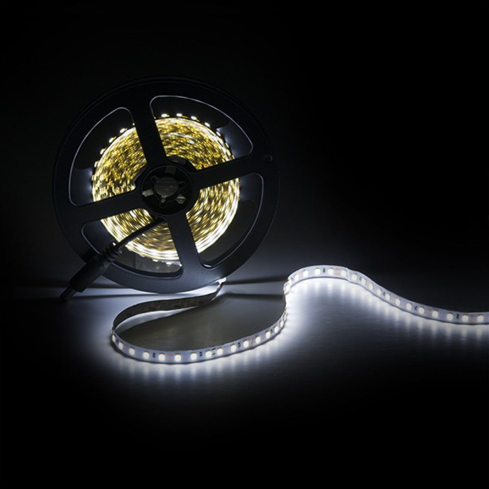 Faixa de 600 LEDs 48W 2.400Lm CRI85 6000ºK SMD3528 12VDC x5M 40.000H-Branco