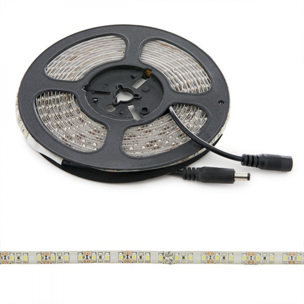 Faixa de 600 LEDs 48W 2.400Lm CRI85 6000ºK SMD3528 12VDC IP65 x5M 40.000H-Branco