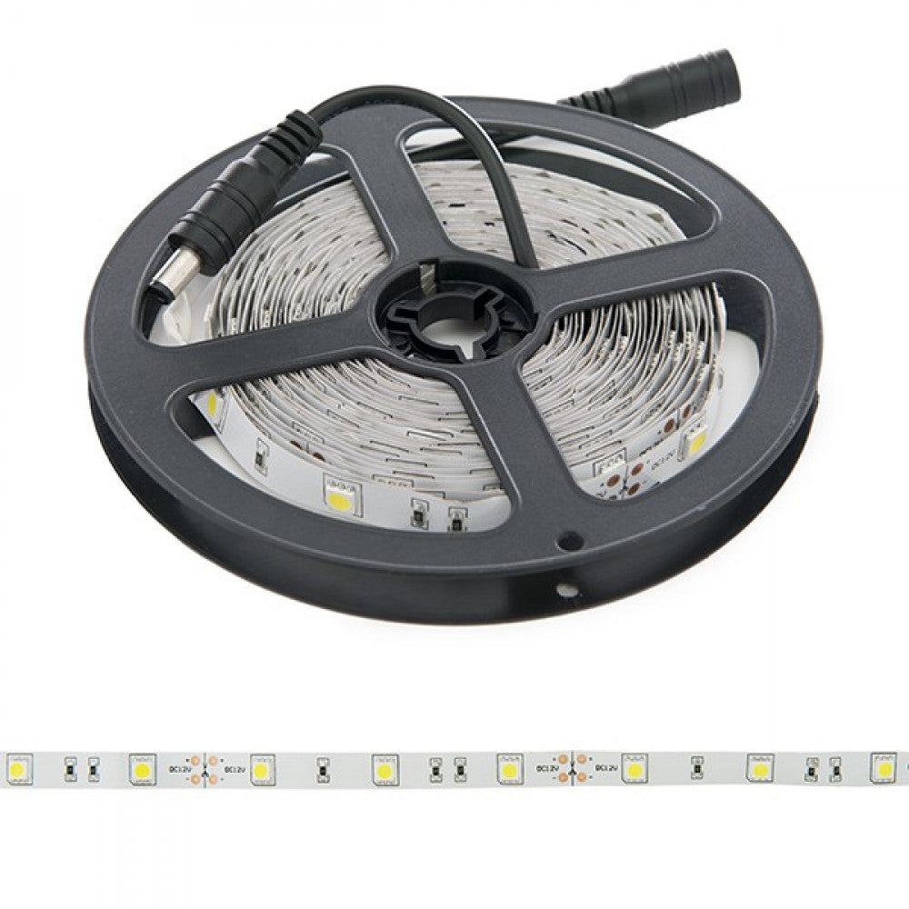 Faixa de 150 LEDs 36W 2.100Lm CRI85 6000ºK SMD5050 12VDC x5M 40.000H-Branco Frio