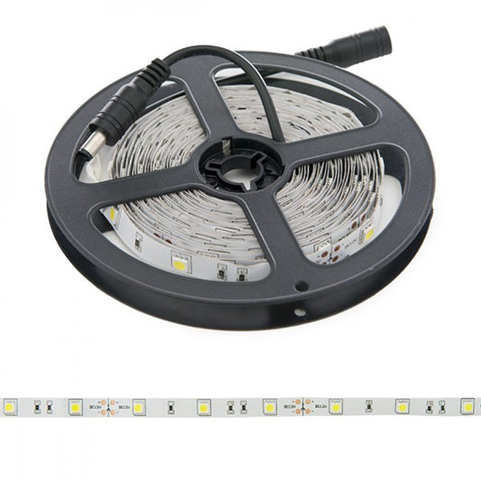 Faixa de 150 LEDs 36W 2.100Lm CRI85 6000ºK SMD5050 12VDC x5M 40.000H-Branco Frio
