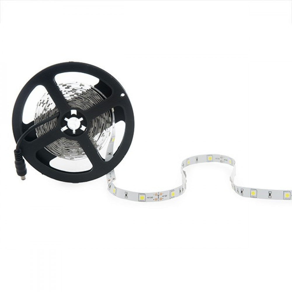 Faixa de 150 LEDs 36W 2.100Lm CRI85 6000ºK SMD5050 12VDC x5M 40.000H-Branco Frio
