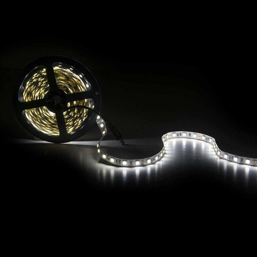 Faixa de 300 LEDs 72W 3.780Lm CRI85 6000ºK SMD5050 12VDC x5M 40.000H-Branco Frio