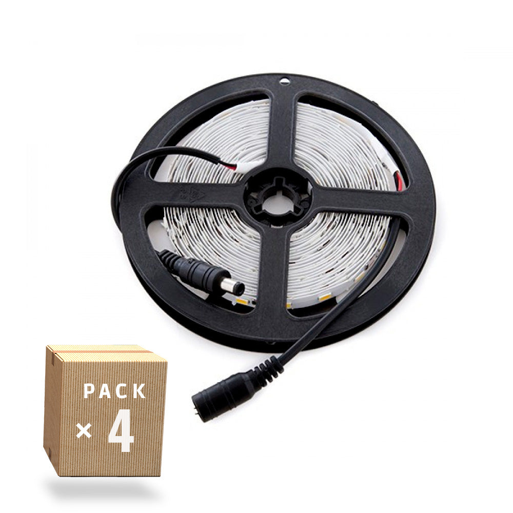 Pack 4 Tiras LED 72W 4200Lm 6000ºK 300 X SMD5050 12VDC x5M 40.000H