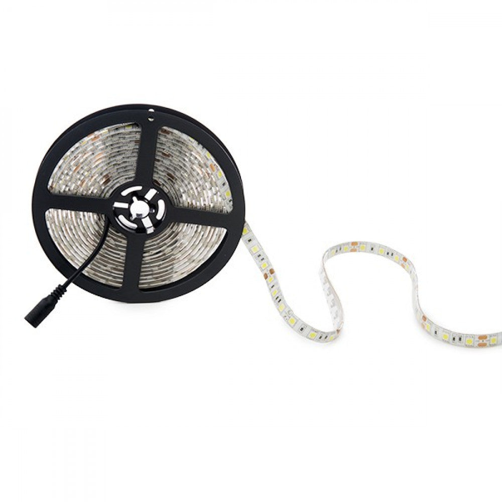 Faixa de 300 LEDs 72W 4.200Lm CRI85 6000ºK SMD5050 12VDC IP65 x5M 40.000H-Branco