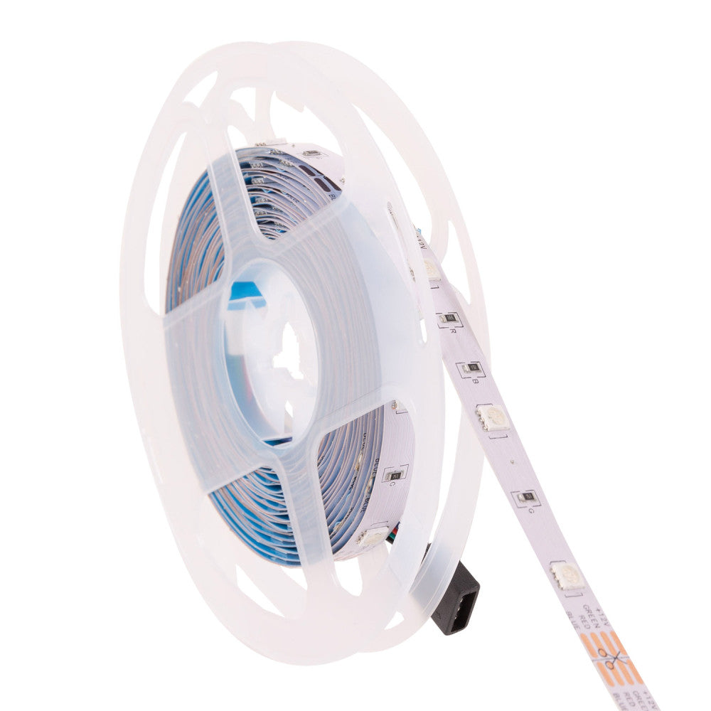 Faixa de 150 LEDs 36W 2.100Lm SMD5050 12VDC RGB x5M 40.000H-RGB