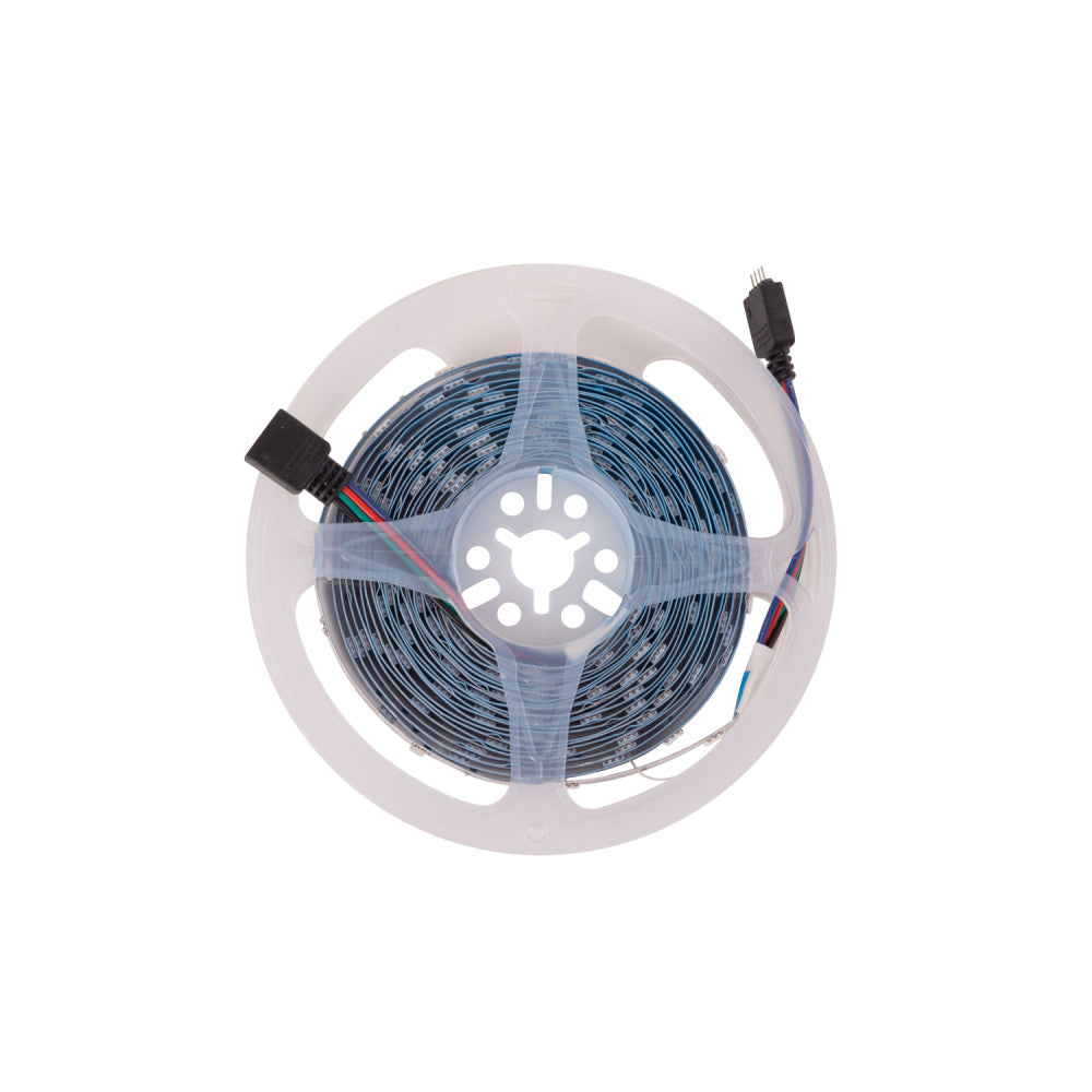 Faixa de 150 LEDs 36W 2.100Lm SMD5050 12VDC RGB x5M 40.000H-RGB