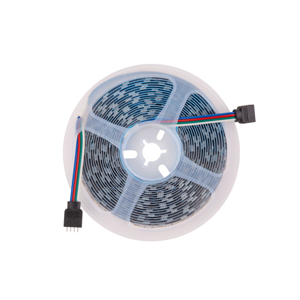 Faixa de 300 LEDs 72W 4.200Lm SMD5050 12VDC IP65 RGB 5M x5M 40.000H-RGB