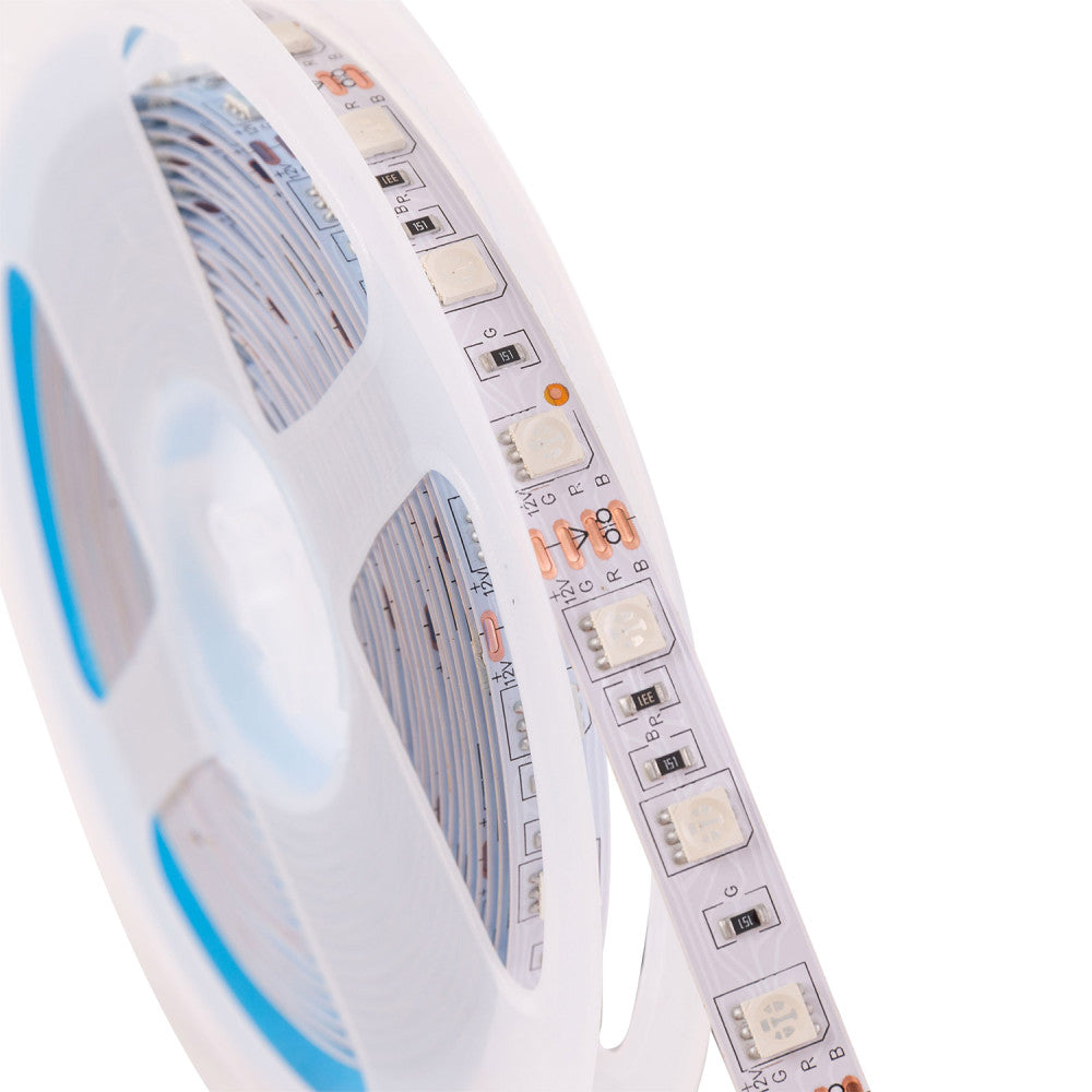 Faixa de 300 LEDs 72W 4.200Lm SMD5050 12VDC IP33 RGB 5M x5M 40.000H-RGB