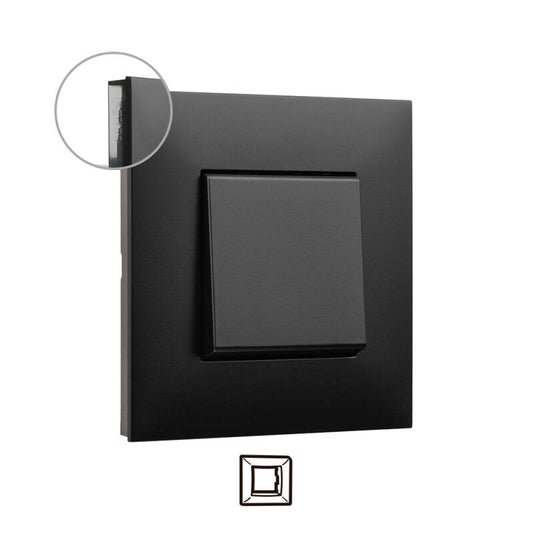 Placa Embelezadora 1 Elemento Dark LEGRAND Valena Next 741051