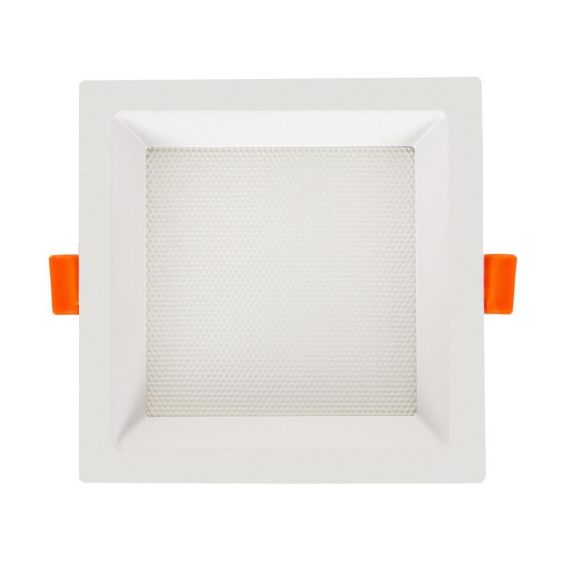 Placa LED 10W CCT Seleccionável Quadrada Slim Microprismático (UGR17) LIFUD Corte 110x110 mm